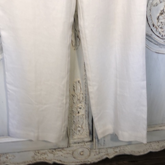 Worthington 100% Linen Fully Lined Wide Leg Set-in Waistband Trousers Size 8 - Picture 5 of 8